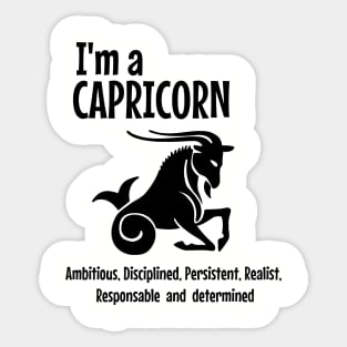 I'm a capricorn Sticker